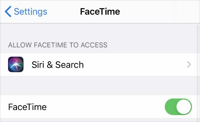 FaceTime'i seaded iPhone'is