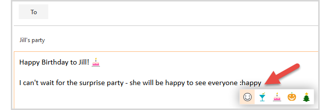 Uus Outlook.com - emotikonid
