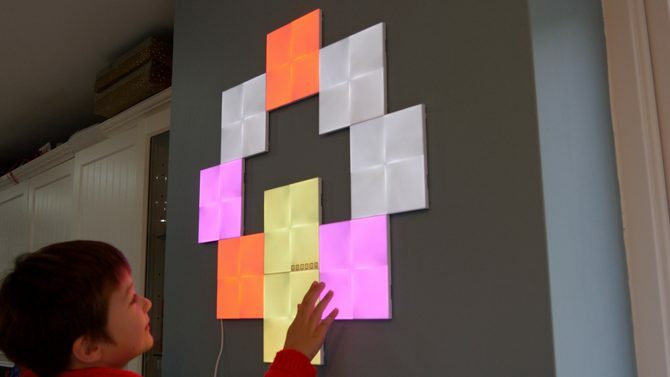 Nanolehelõuend: lahedam. Valgus. Kunagi. nanoleaf lõuendi puutemängud 670x377