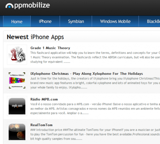 AppMobilize: mobiiltelefonirakenduste veebikataloog appmobilize2