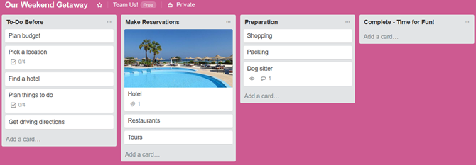 trello nõuanded armastavad romantilisi kuupäevi