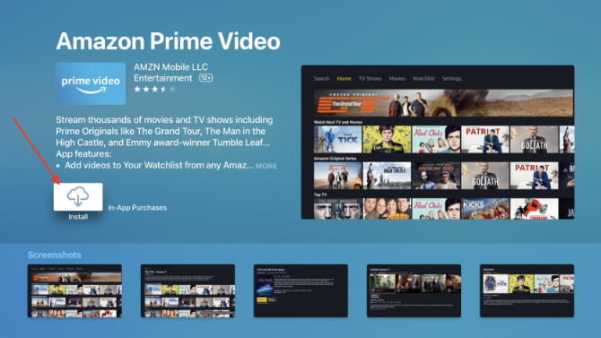 Amazon Prime'i videorakenduse allalaadimine