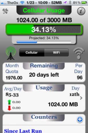 Kasutage Data Masterit oma iPhone'i andmekasutuse jälgimiseks [iOS, piiratud aja jooksul] 2013 01 23 10