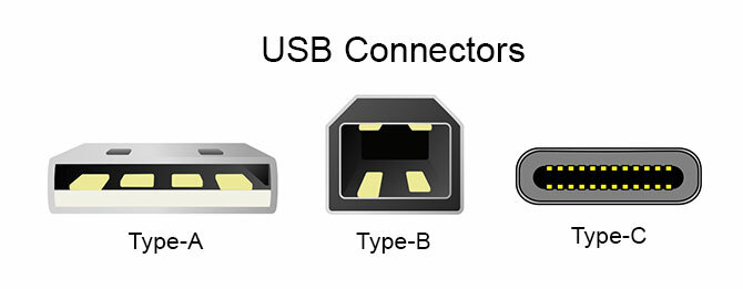 Erinevat tüüpi USB-pistikud