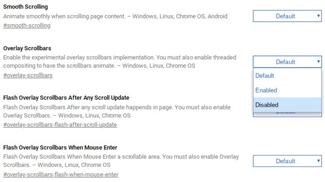 Parandage Chromebooki tüütused - automaatse peitmise kerimisribad