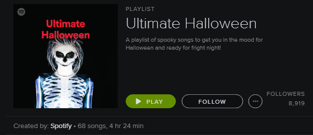 Spotify esitusloend - ülim Halloween