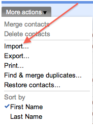 importi Facebooki kontakte