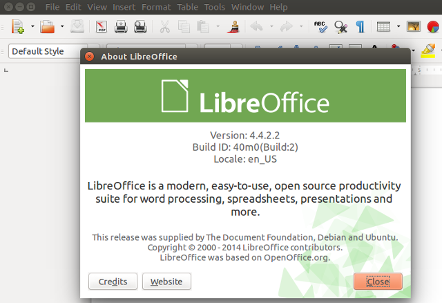 ubuntu ergas libreoffice