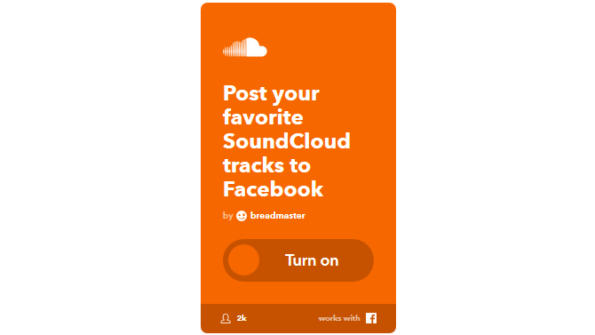 Ülim IFTTT-i juhend: kasutage veebi kõige võimsamat tööriista nagu Pro 39IFTTT SoundcloudLIkesToFB