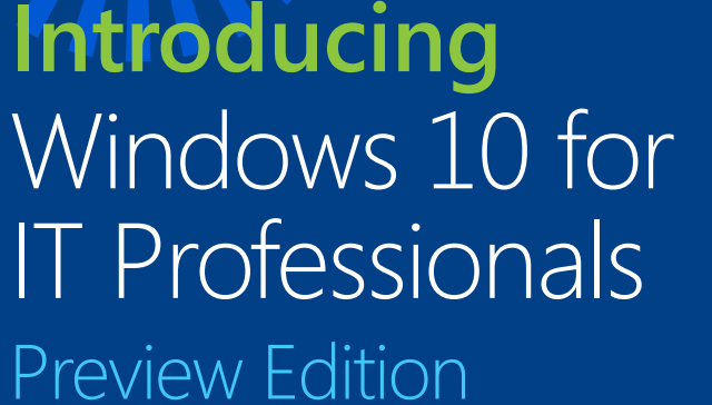 Windows 10 IT Professionali eelvaade