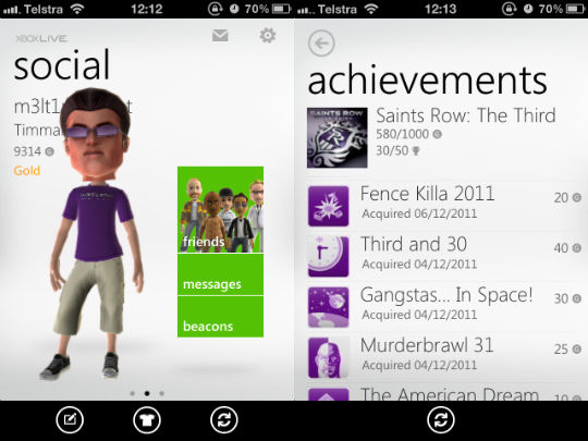 Xbox LIVE'i rakendused on nüüd saadaval opsüsteemi Windows Phone 7 ja iOS jaoks [Uudised] minu xboxi reaalajas iphone'i rakendus