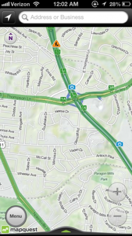 mapquest iphone'is