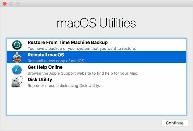 Installige macOS utiliitidest uuesti