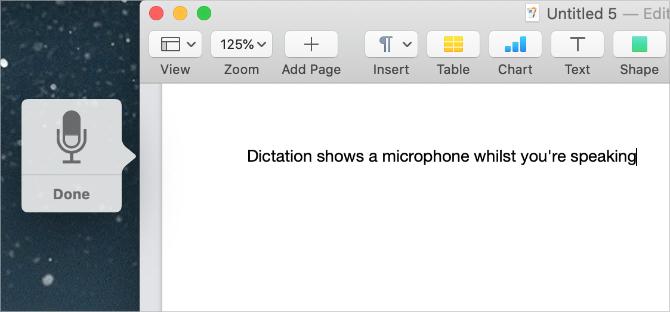 Dikteeritud mikrofoni ikoon Macis