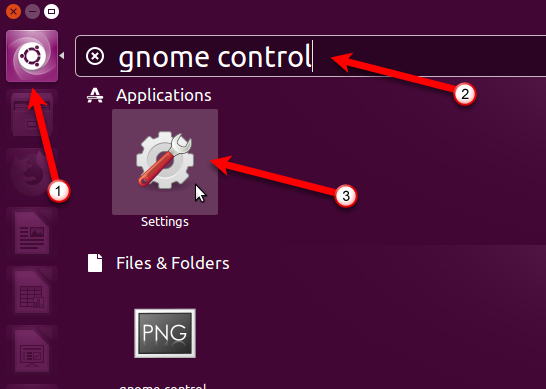 Gnome Controli lisamine Ubuntu