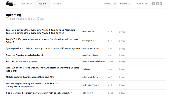 Avastage peagi ilmuva uue Digg v1 digg abil veebi parimad küljed