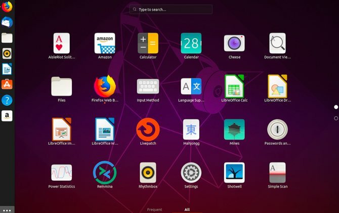 Ubuntu töölaua liides