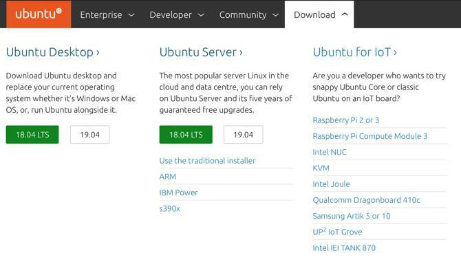 Ubuntu serveri allalaadimine Ubuntu veebisaidilt