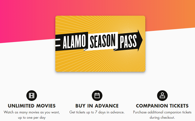 MoviePassi alternatiivid - Alamo Season Pass