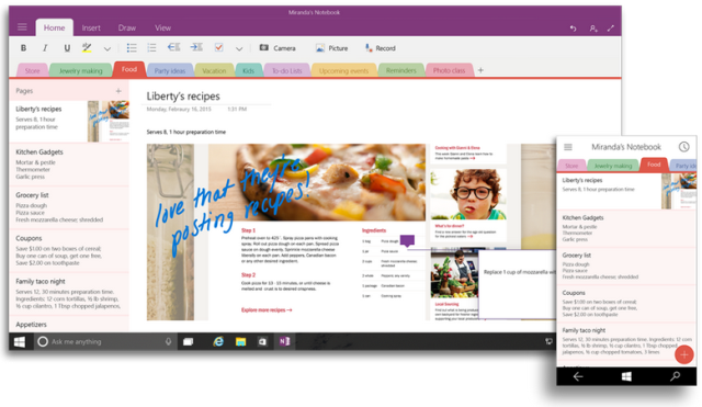 OneNote Windows 10