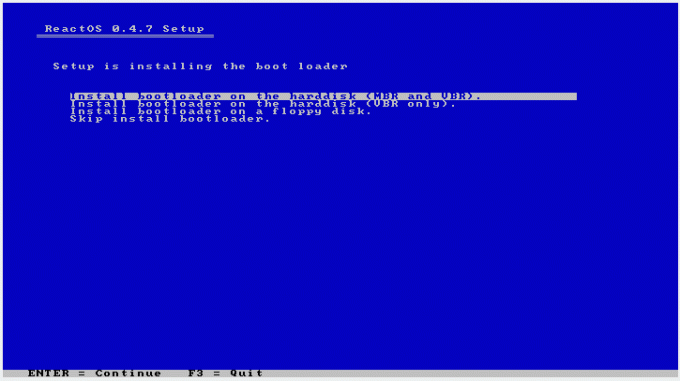 reactos ülevaade install9 bootldr