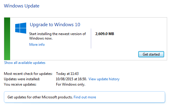 Windows 10 Windows Update'i tasuta tee