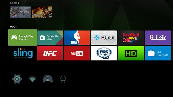 android TV seadete avaekraan