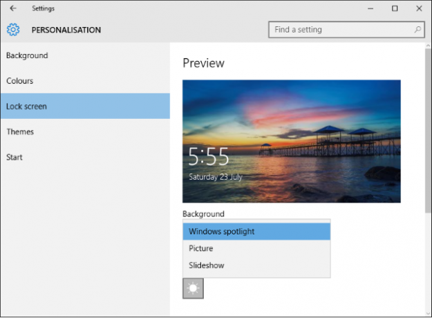 Windows 10 lukustuskuva taust