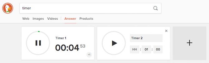 duckduckgo taimer