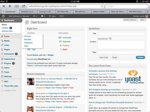 Mida uut pakub WordPress 3.3? ipad wp