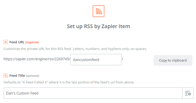 RSS by zapier dan feed