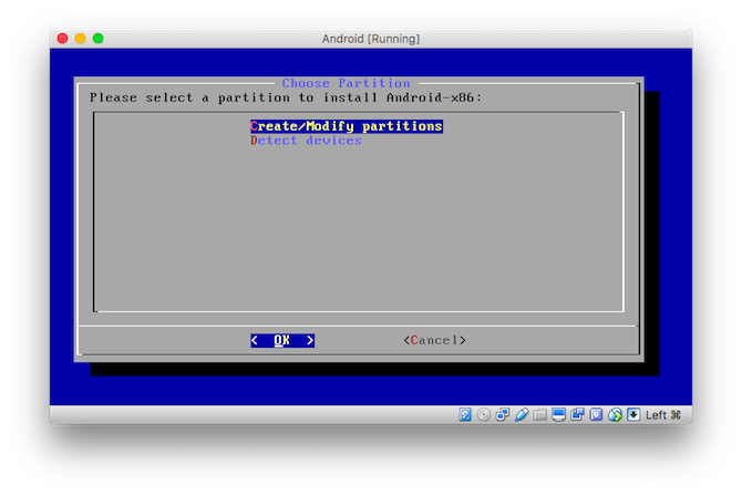 Kuidas käivitada Android-rakendusi MacOS-is, luua partitsioon