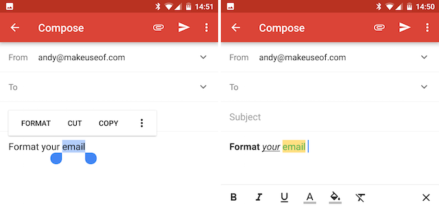 Android Gmail vormindage oma sõnumid