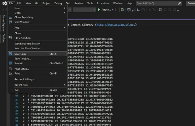 Erinevad võimalused OBJ-failide salvestamiseks Visual Studio Code'is