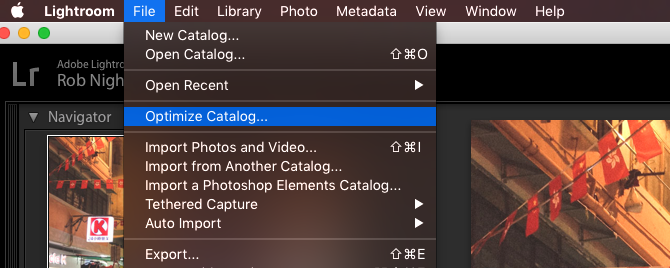 lightroom kataloogi optimeerimine