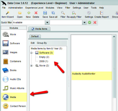 Kasutage Data Crow kogu oma asjade korraldamiseks ja haldamiseks [Windows] datacrow9