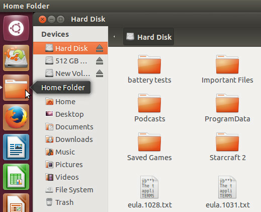 ubuntuhomefolder