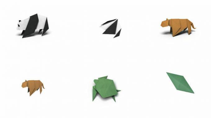 WWF Origami iMessage kleebiste pakend