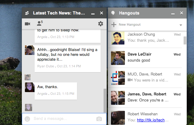 Keegi tegi Google Hangoutsi lõpuks lauaarvuti hangoutides chrome-vestluseks paremaks