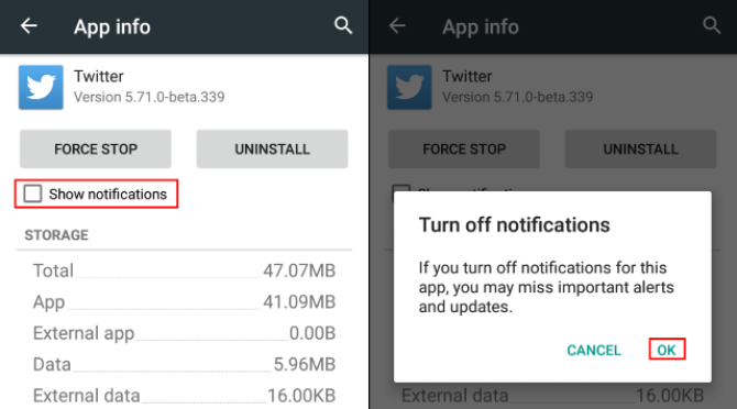 Rakenduste teatiste väljalülitamine Android 4.1 Jellybean versioonis Android 4.4 KitKat