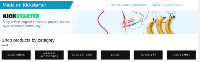 amazon-kickstarteri sektsioon