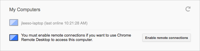 Hallake oma arvutit ükskõik kus, kasutades Chrome Remote Desktopi chrome serveri töölaua mac 1