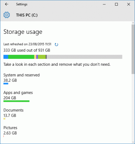 Windows 10 salvestusruumi kasutamine