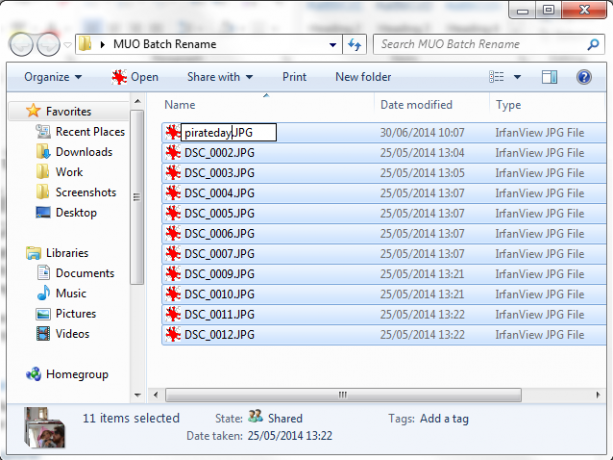 Windowsi partii ümbernimetamine File Explorer