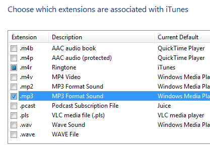 Vaikeprogrammide, failide seoste ja kontekstimenüüde seadmine hõlpsalt itunesmp3