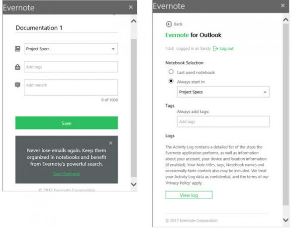 Evernote Outlooki lisandmoodul