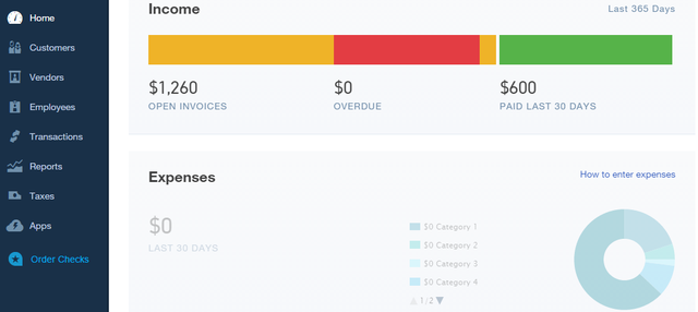 3 QuickBooks Online - avaleht