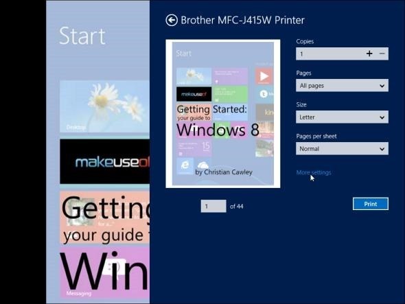 Windows 8 printimisnõuanded