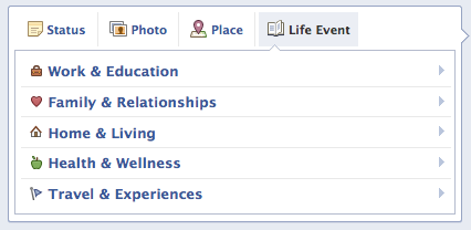 Vähesed asjad, mida te võib-olla ei tea ajajoonest [nädala Facebooki näpunäited] Facebook Add Life Event