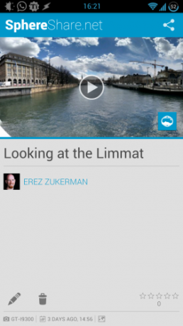 Nautige hingekosutavaid panoraamvaateid rakendusega SphereShare.net [Android] sphereshare 01, mis on üles laaditud